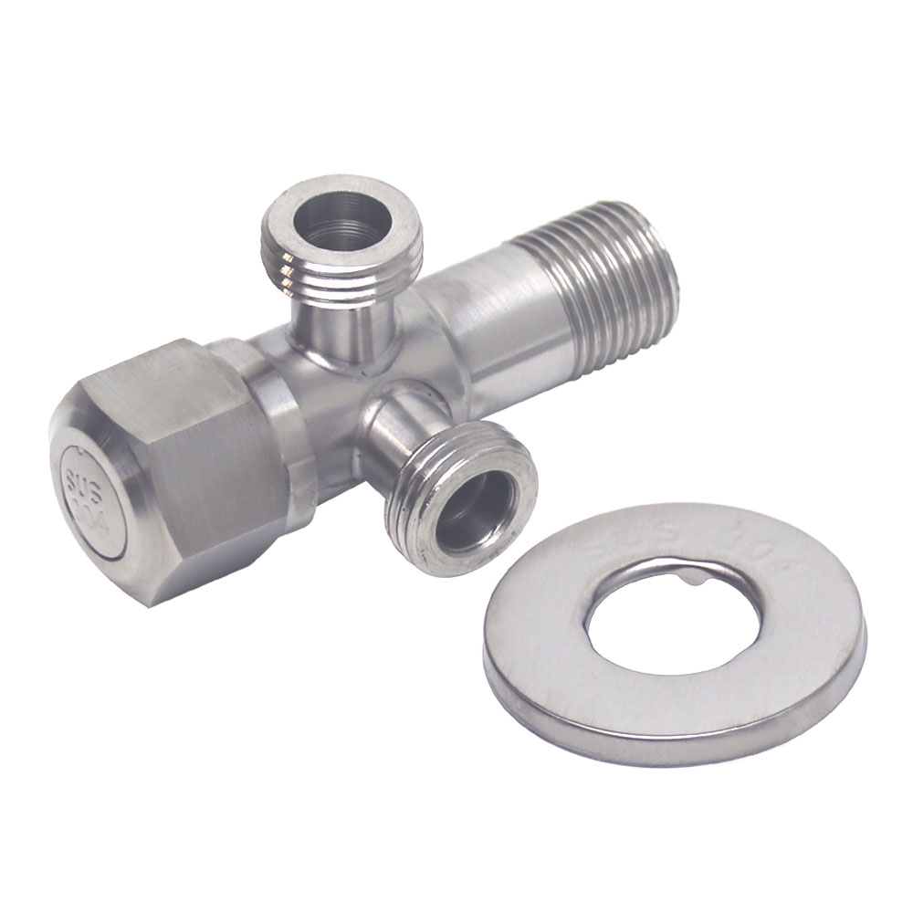 올스텐 90도 2구 관붙이 앵글밸브 세면대부속품 양변기 양갈래 두갈래 조절밸브 3,900원