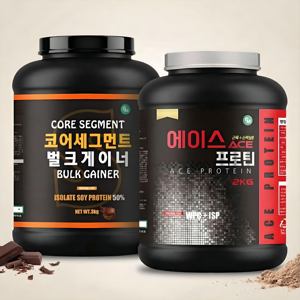 에이스 프로틴 + 코어 세그먼트 게이너 가성비 좋은 식물성 세트 105,000원