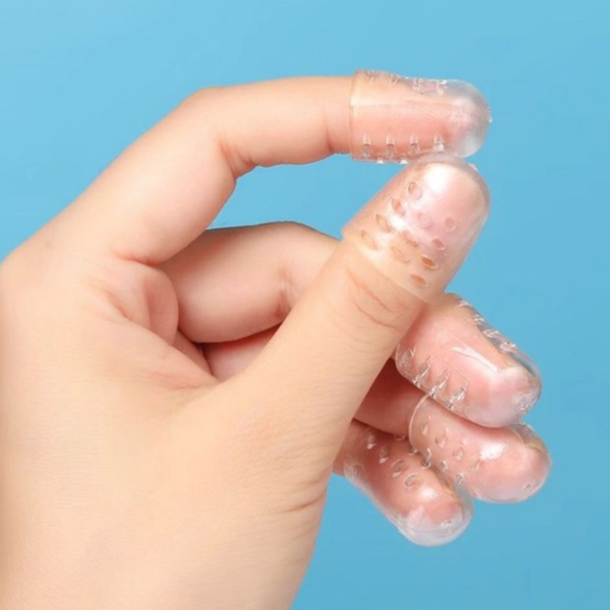 VergHatia 실리콘 손가락 골무 손톱 물어뜯기 방지 투명 10p 8,900원