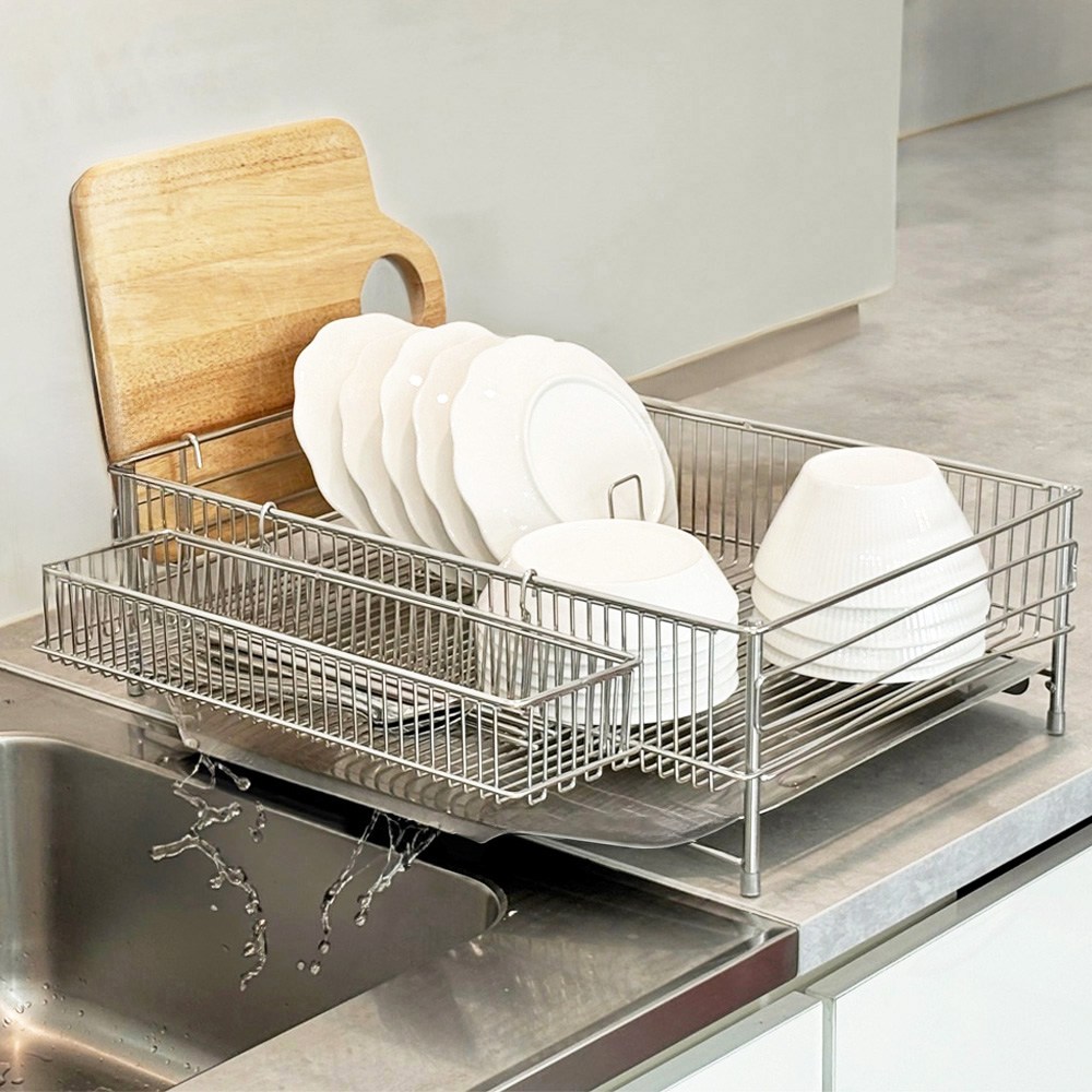 이브리영 연마제없는 올스텐 304 물빠짐 식기건조대 1단 식기건조대 48,900원