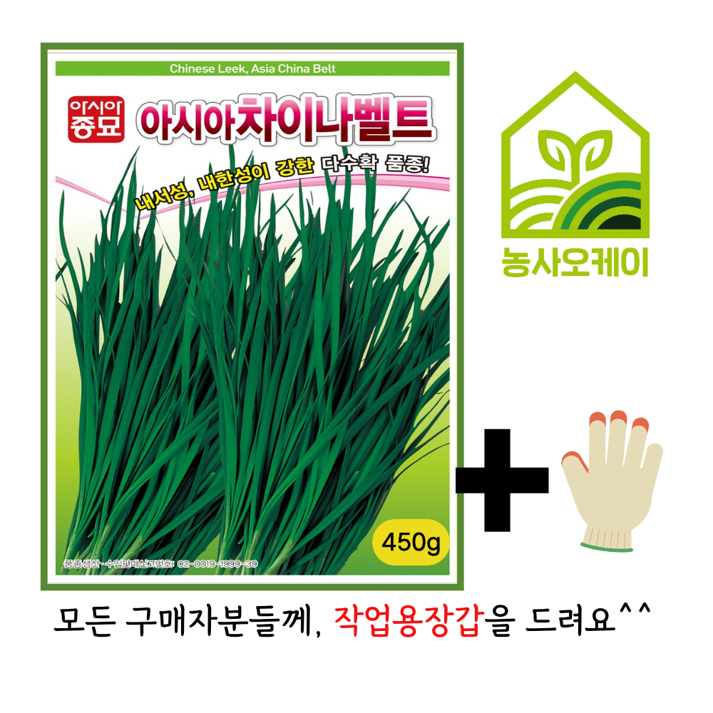 아시아차이나벨트 450g(약50만립) 부추씨앗 연중재배가능 대용량 아시아종묘 농사오케이 42,900원