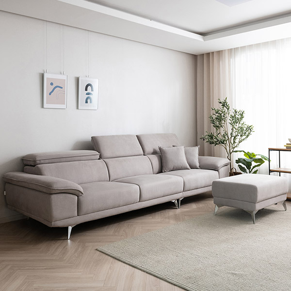 삼익가구 레이크 4인용 아쿠아텍스 헤드틸팅 소파 + 스툴 + 쿠션 2p 세트 방문설치 715,000원