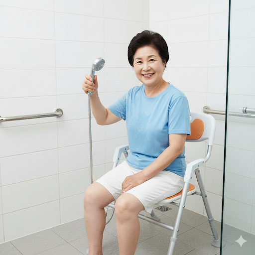 방수 노인 목욕의자 접이식 임산부 장애인 환자용 욕실의자 샤워의자, 1개, 주황 75,000원