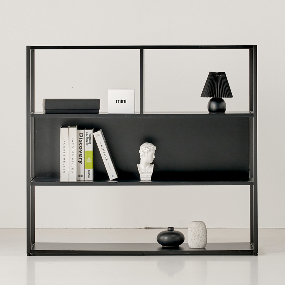 하모벨 티체 스틸 선반 책장, 블랙 + 블랙, 3단 89,000원
