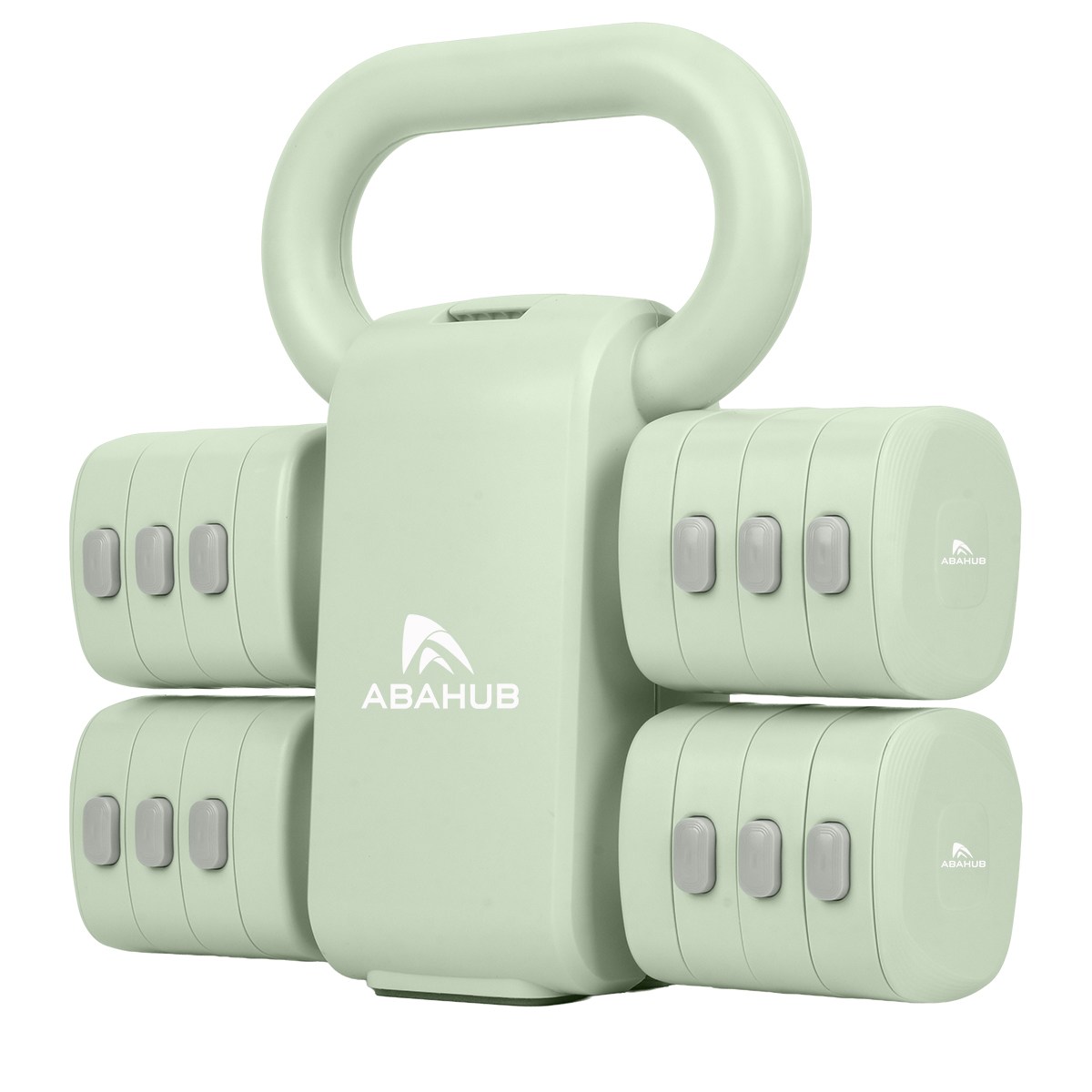 ABAHUB 2in1 무게조절 덤벨 케틀벨 여성 홈트 입문용 미끄럼방지 그립, 1개, 5kg, 녹색 69,800원