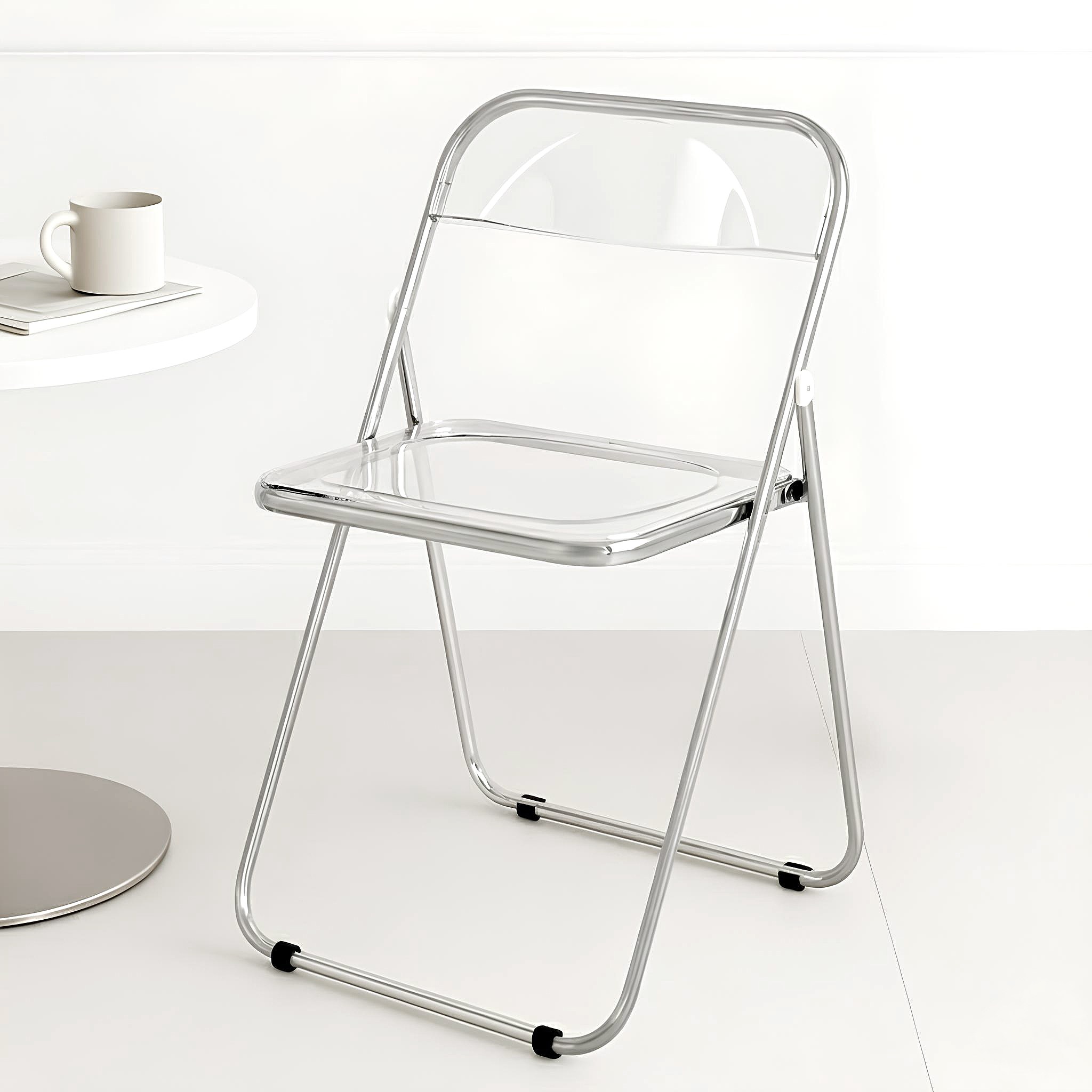 벨라까사 모던 메탈프레임 접이식 인테리어 의자, 투명, 1개 23,060원