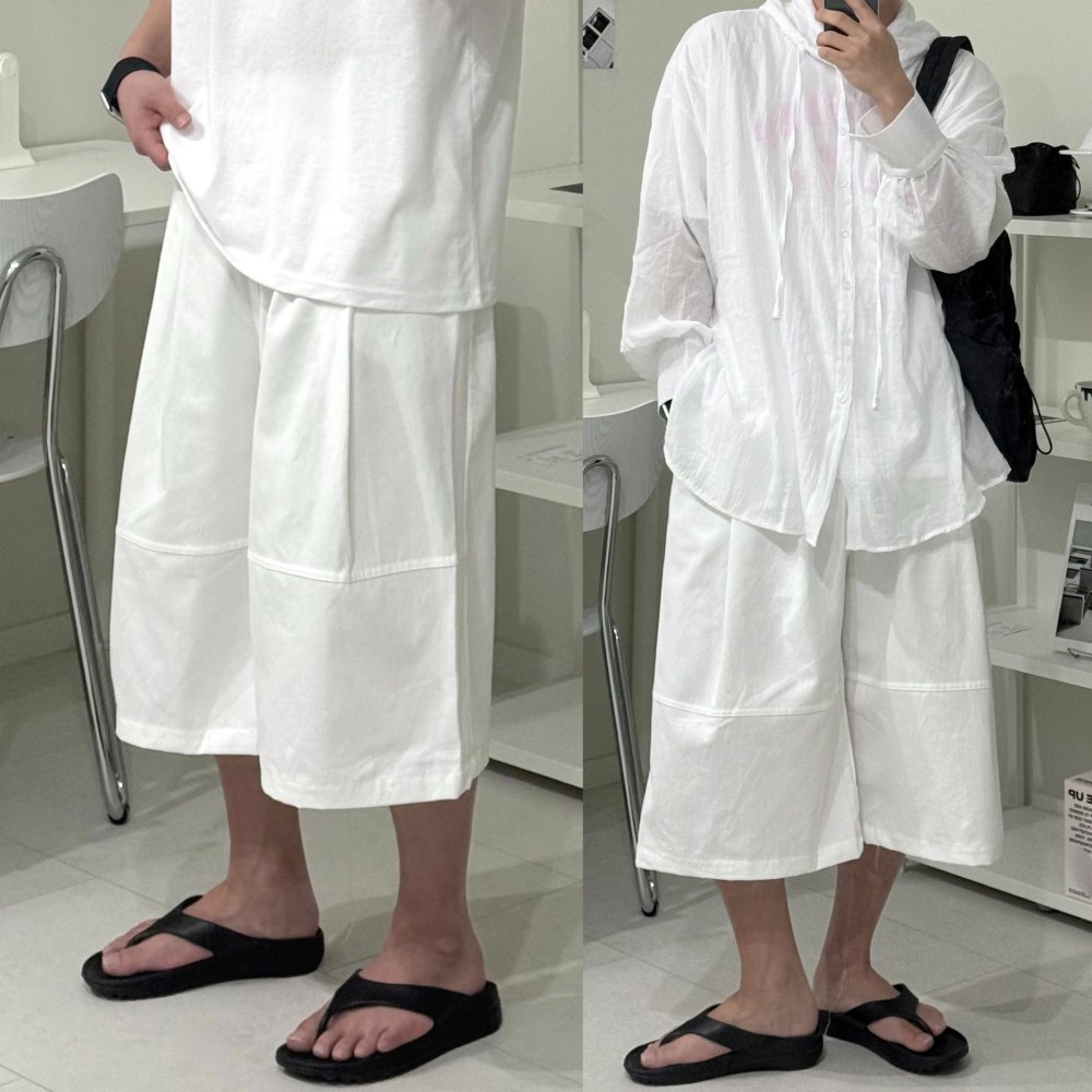 르위 데일리 와이드 버뮤다팬츠 반바지 벌룬팬츠 면반바지 28,000원