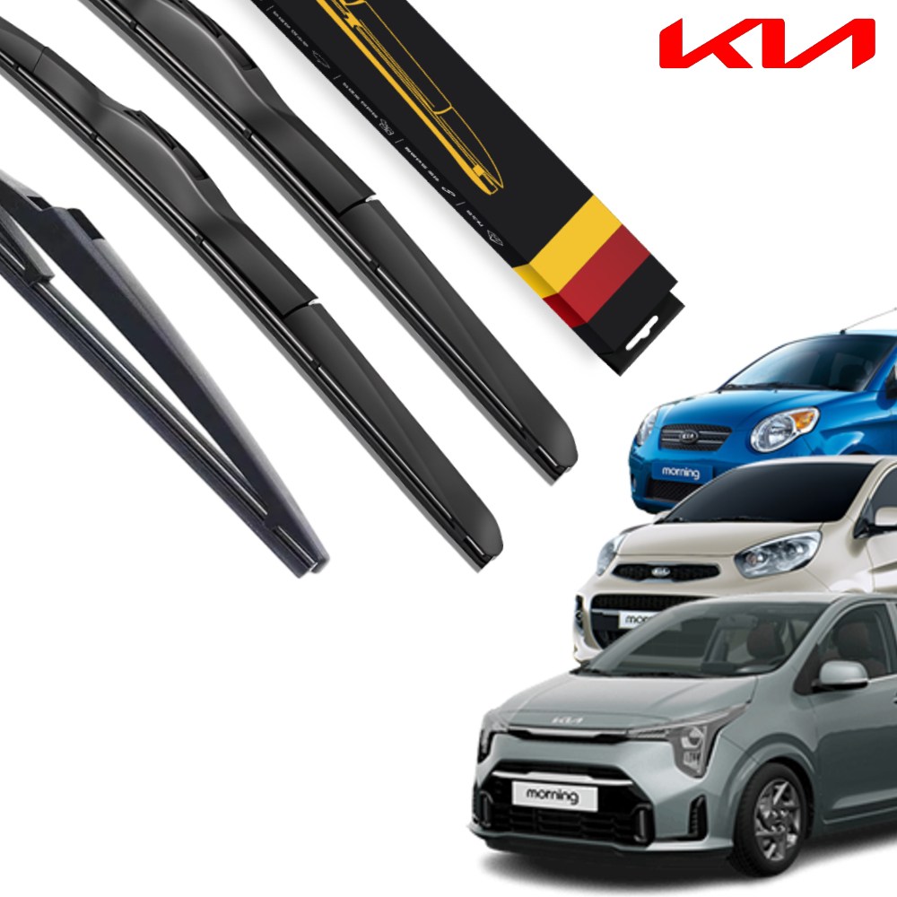 1+1+1 모닝 SA TA JA 전차종 호환 순정형 전면 후면 후방 뒷유리 와이퍼 하이브리드 세트 22,790원