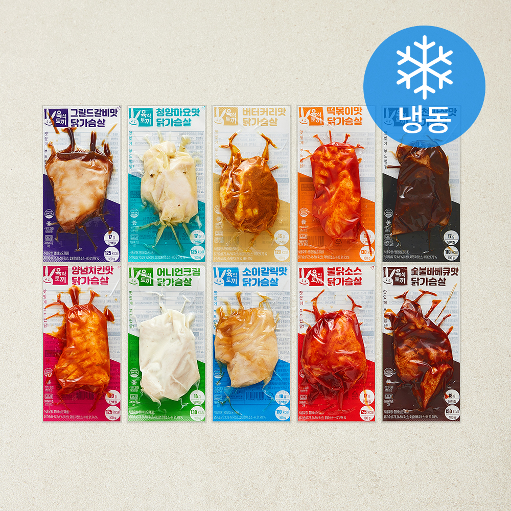 [로켓프레시] 육식토끼 소스닭가슴살 100g x 10종 세트 (냉동) 17,560원