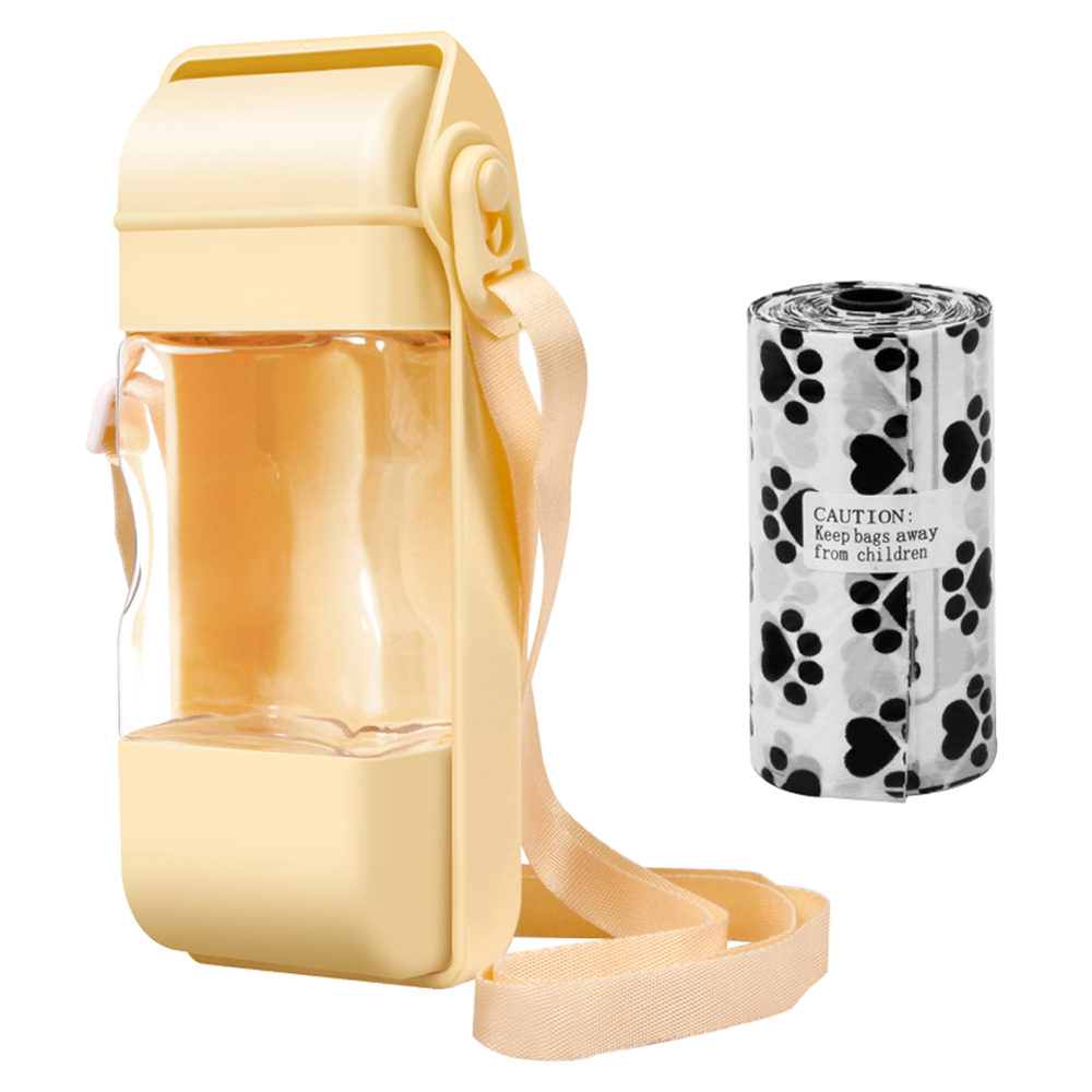 펫샵 강아지 휴대용 산책 물통 + 배변 봉투 세트, 옐로우, 1세트 11,920원