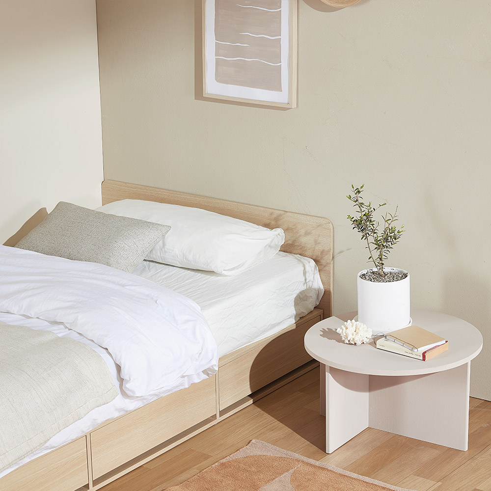 파로마 로벤 통서랍 수납침대 + 본넬 매트리스 세트 방문설치 502,000원
