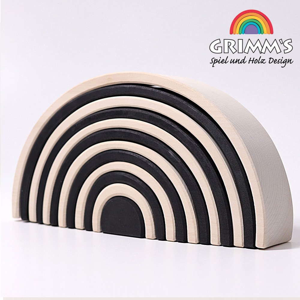 GRIMM'S 발도로프 교구 그림스 모노크롬 빅레인보우 유아 원목 무지개 블럭 아기장난감 307,540원
