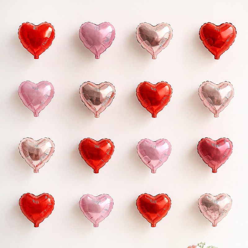 해피제이니 미니하트 20개 파티 이벤트 생일 은박 호일풍선 파티풍선 세트 8,500원