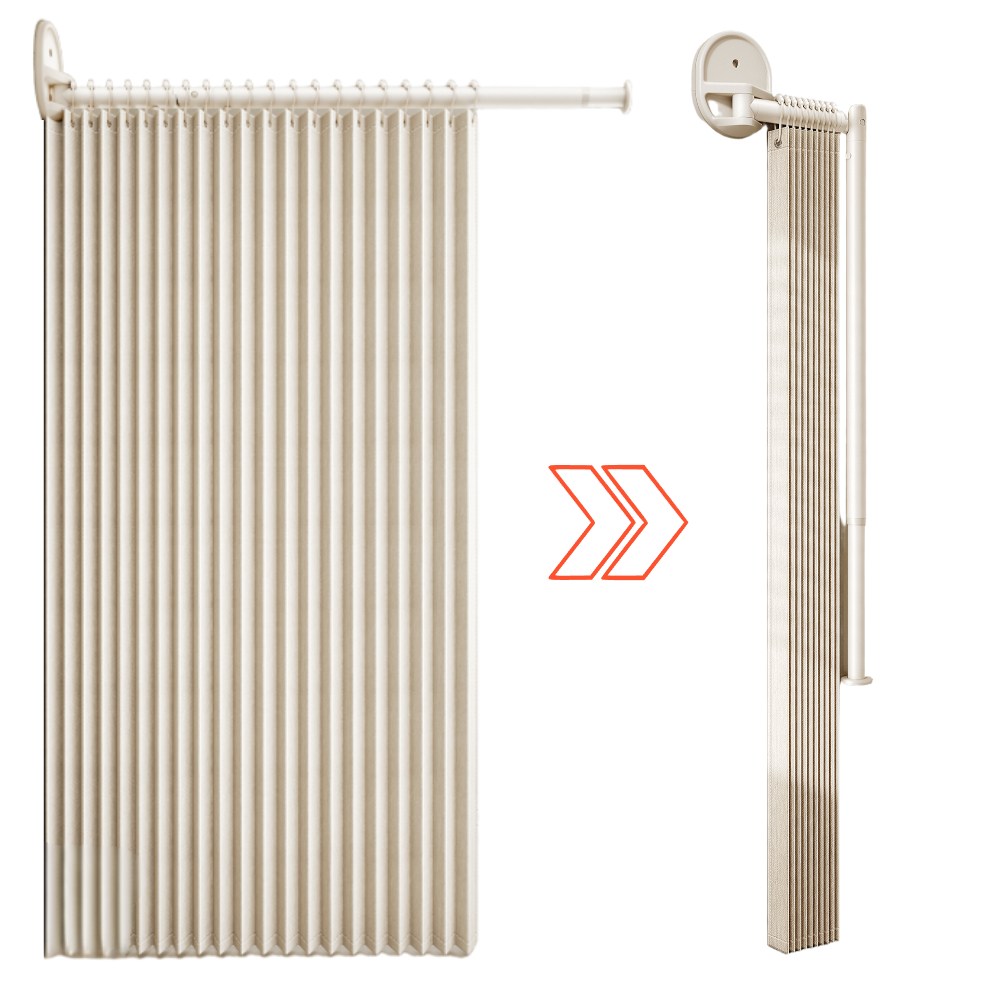 공간분리 욕실커튼 화장실 방수 가림막 접이식 무타공 샤워 파티션 높이200 129,000원