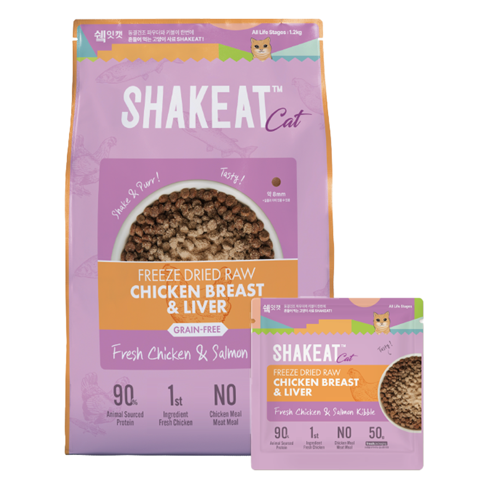 쉨잇 전연령 캣 동결건조 프레시 치킨&살몬 키블 건식사료 24p, 닭+닭간, 1.2kg, 1개 16,810원