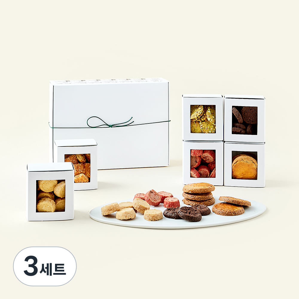 [로켓프레시] 메종엠오 쿠키 사브레 바니유 110g + 사브레 쇼콜라 110g + 튜일 피스타슈 70g + 사브레 로즈 110g + 사브레 낭테즈 80g + 푀이테프로마쥬 70g 선물세트 177,000원