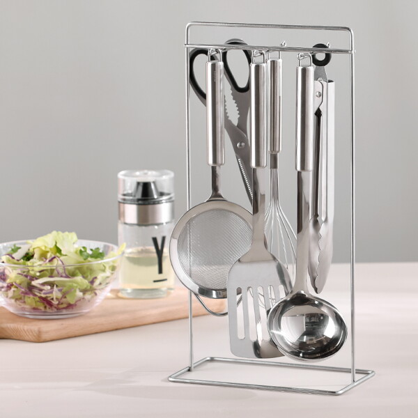 [리본제이] 무디타 304 스텐 조리도구 7종 세트(6종+거치대) 34,900원