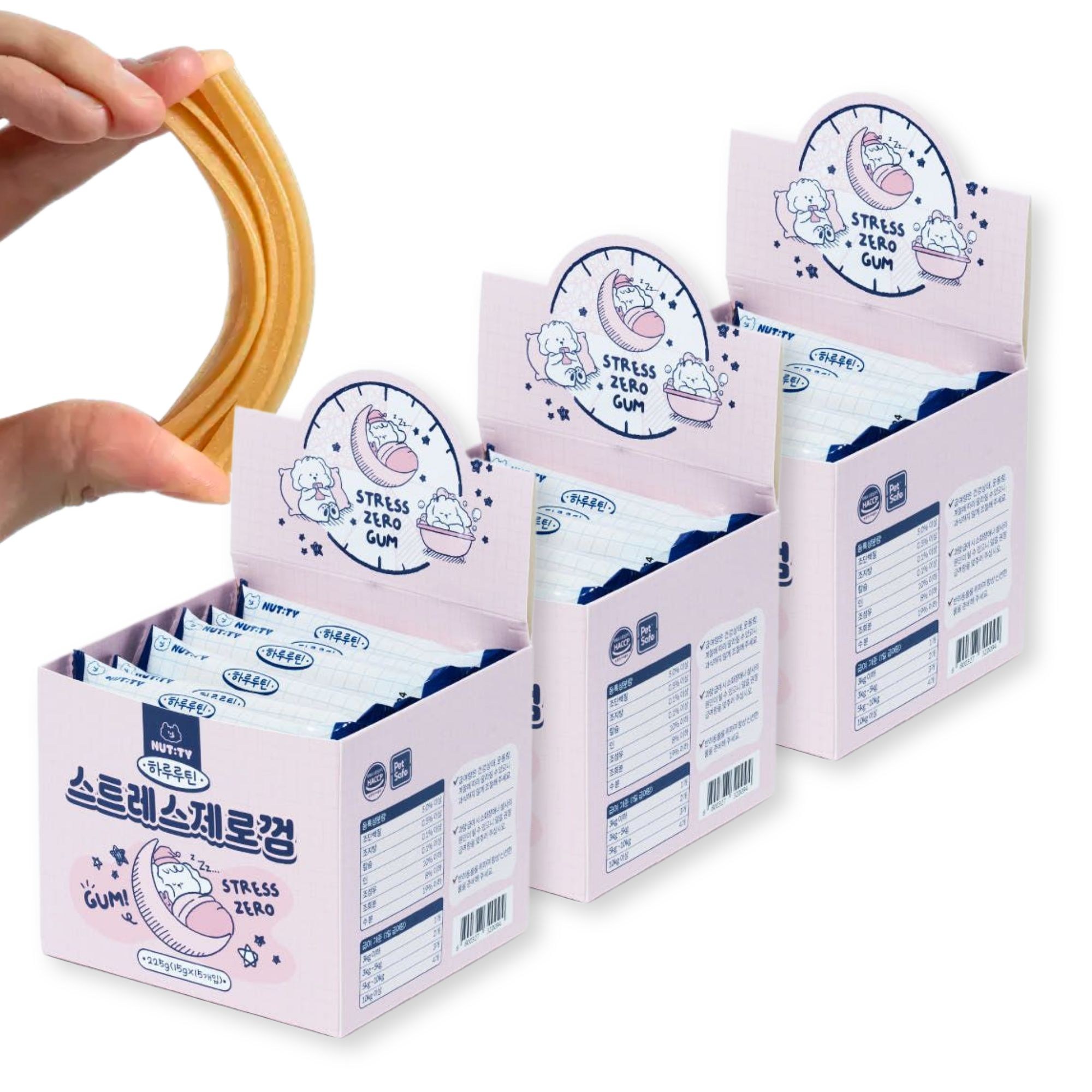 너티 강아지 오래먹는 개껌 오래씹는 껌 부드러운껌 치석제거 대용량 강아지껌, 3박스, 225g, 덴탈껌 27,000원