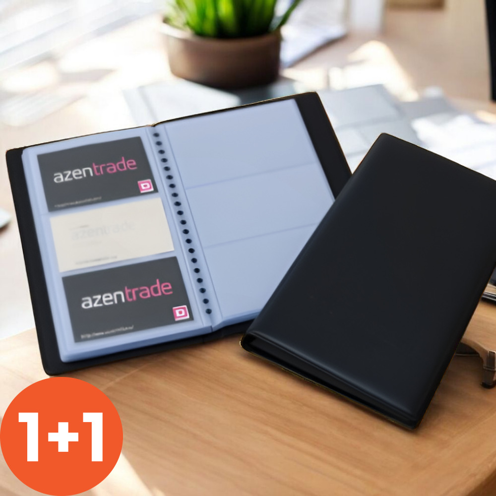 피크라운 심플한 명함집 명함첩 수납 앨범형, 360매, 블랙 15,900원