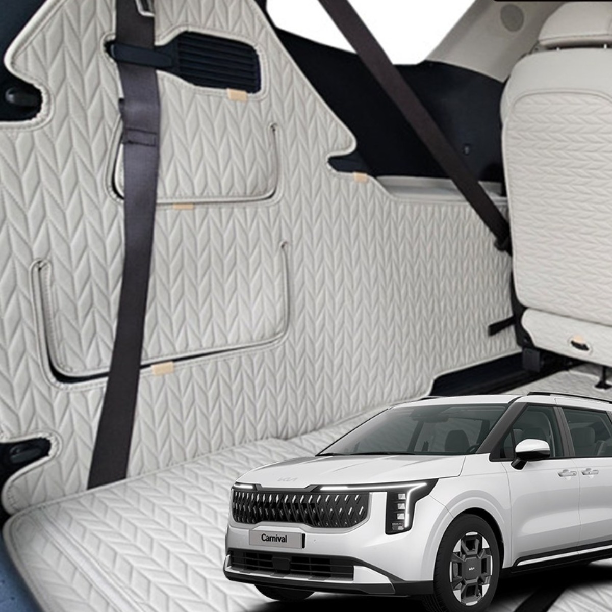 더뉴 카니발 페이스리프트 슈카마켓 리노 트렁크 사이드커버 가죽 스크래치 방지 카니발 용품 소화기커버, 토프 79,000원