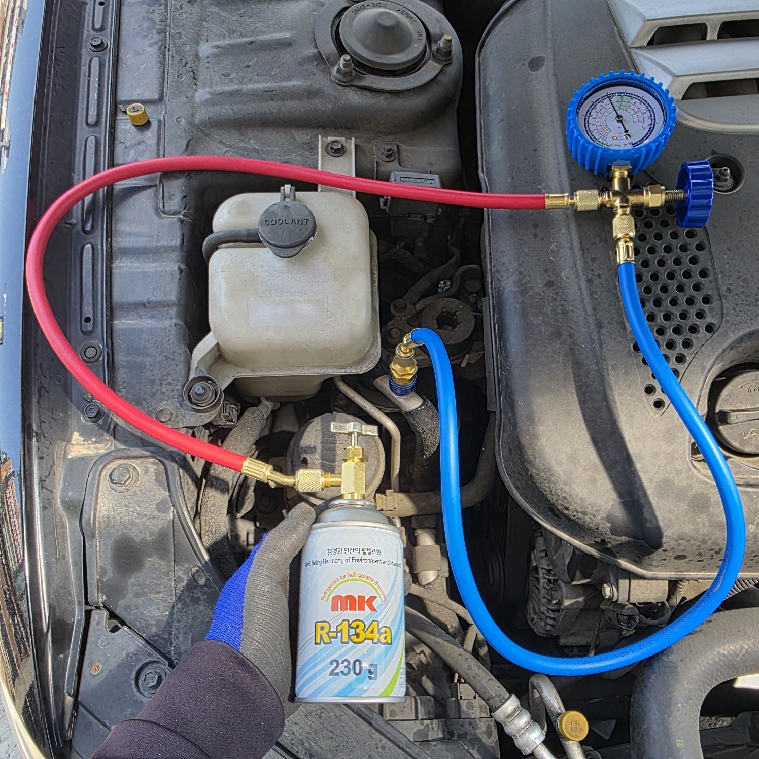 KC인증 mk R134a 자동차 냉매 전용 충전도구(냉매캔 별도구매) 21,500원