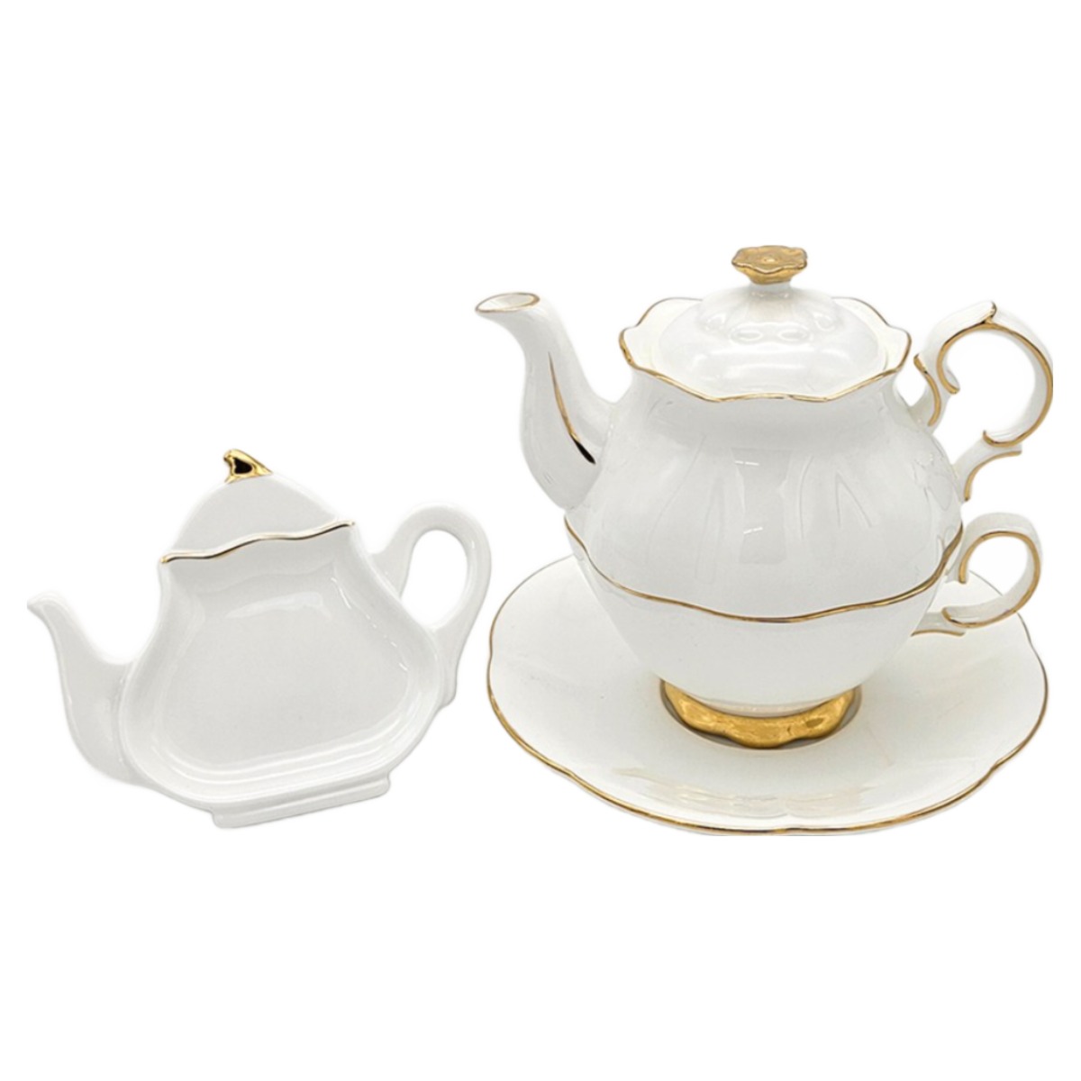 티백트레이+고원 엘린 티포원 300ml 1인용 티팟세트 도자기 티포트 찻잔, 1개 49,800원