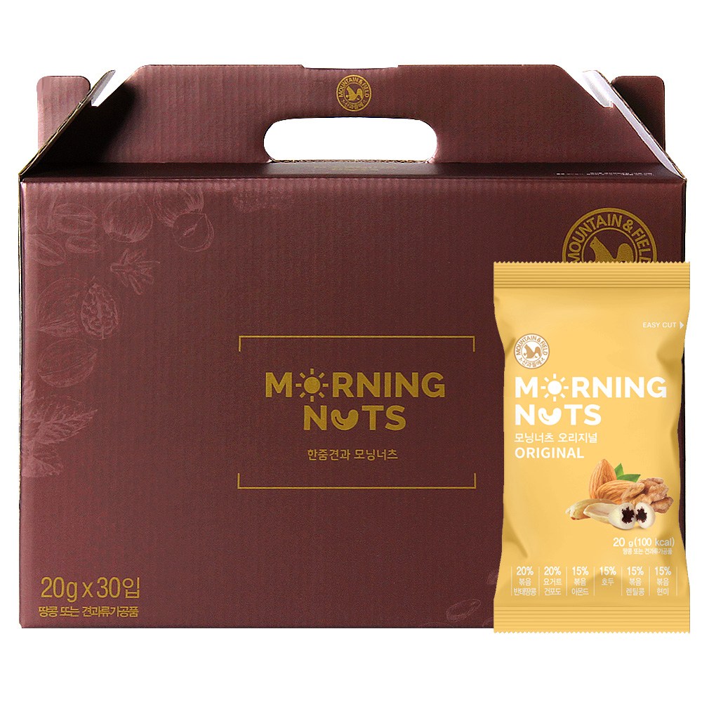 산과들에 모닝너츠오리지널 30입 하루견과류 선물세트 14,760원