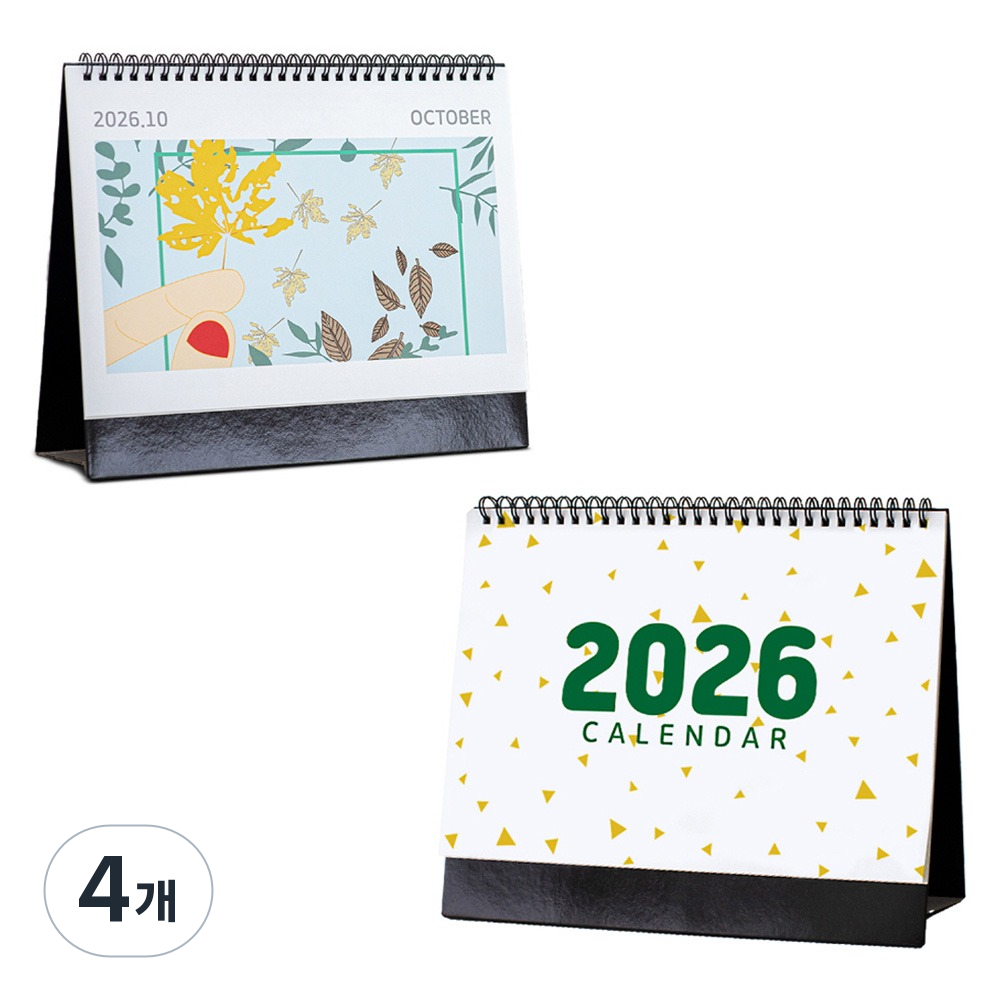 세우세 2026년 New 일러스트 탁상 달력 캘린더, 혼합색상, 4개 13,300원
