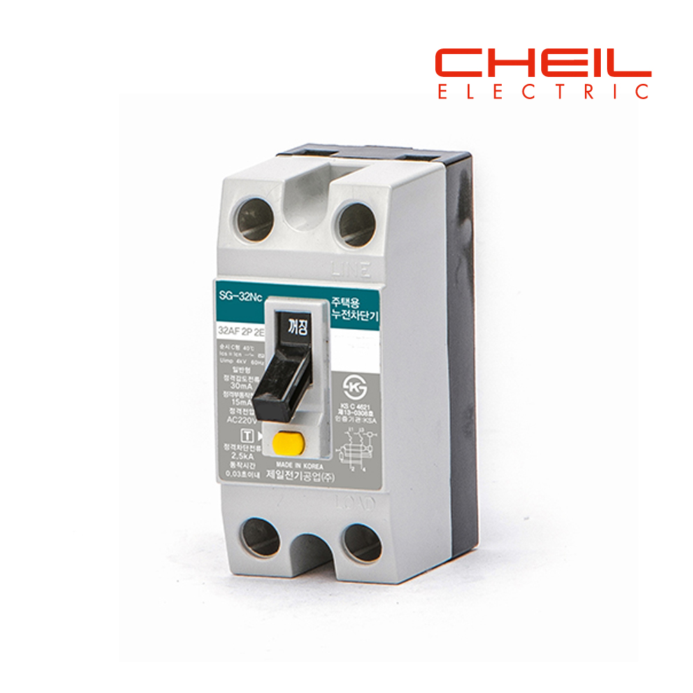 제일전기 주택용 누전차단기 소 D형 SG-32Nc 2P 20A 73,080원