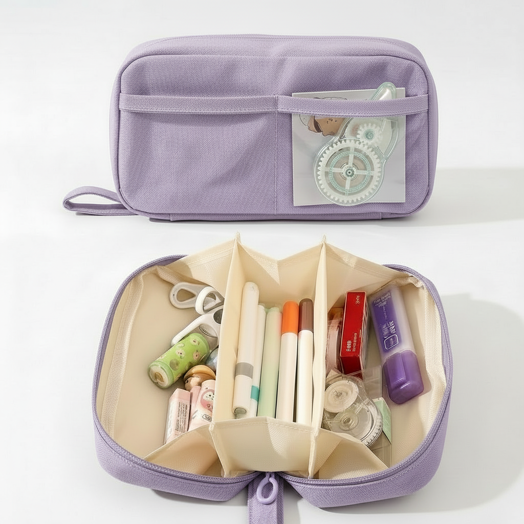 펜룸 중학생 고등학생 대용량 필통 파우치, 1개, 퍼플 17,500원