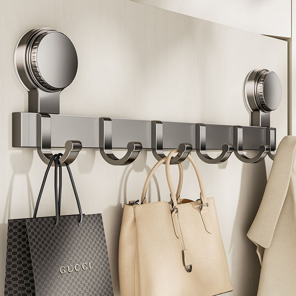 리빙픽 흡착식 도어 후크 행거 욕실 수건걸이 주방 선반, 1개, 블랙 12,200원