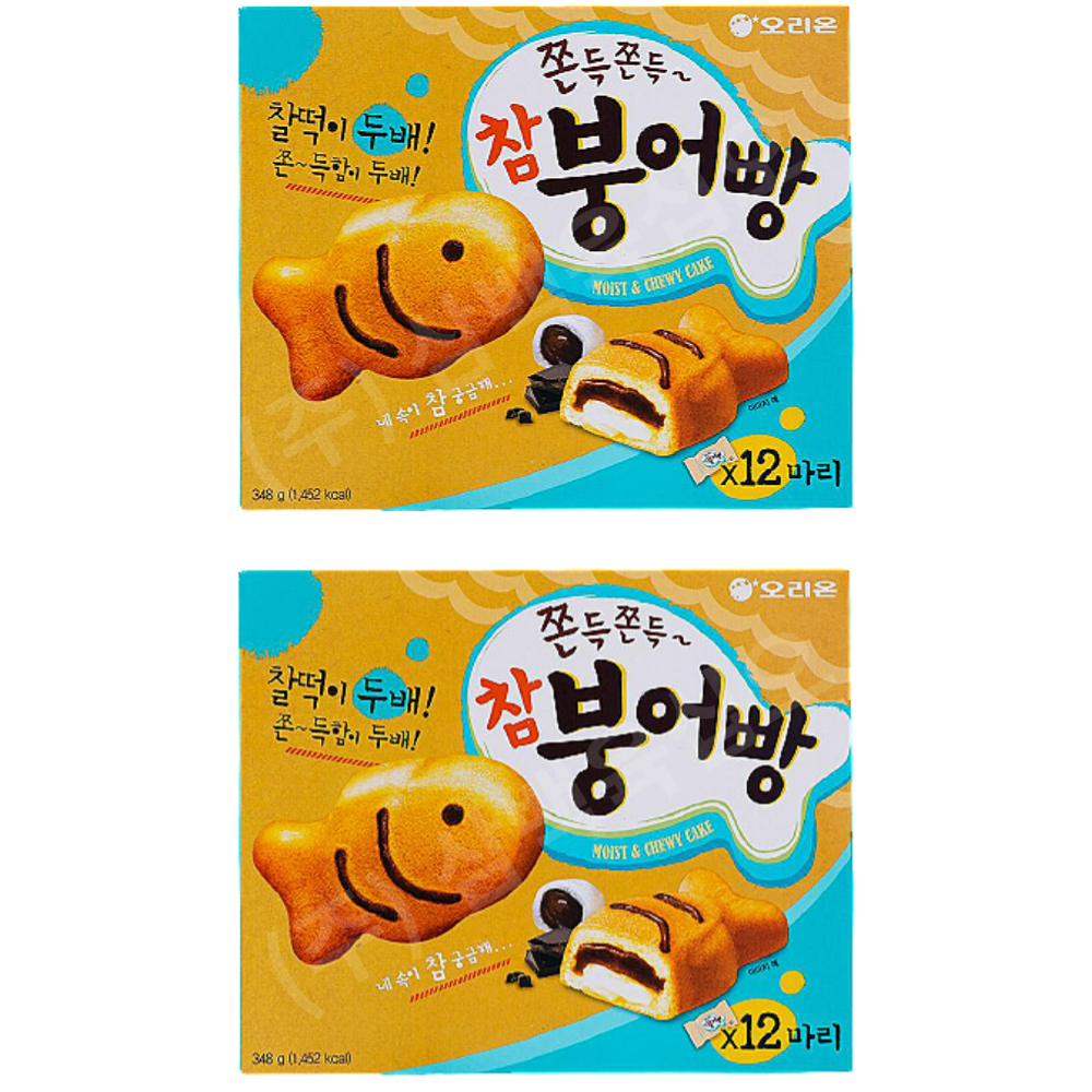 오리온 쫀득쫀득 참붕어빵 12마리 348g 2개입 과자 11,330원