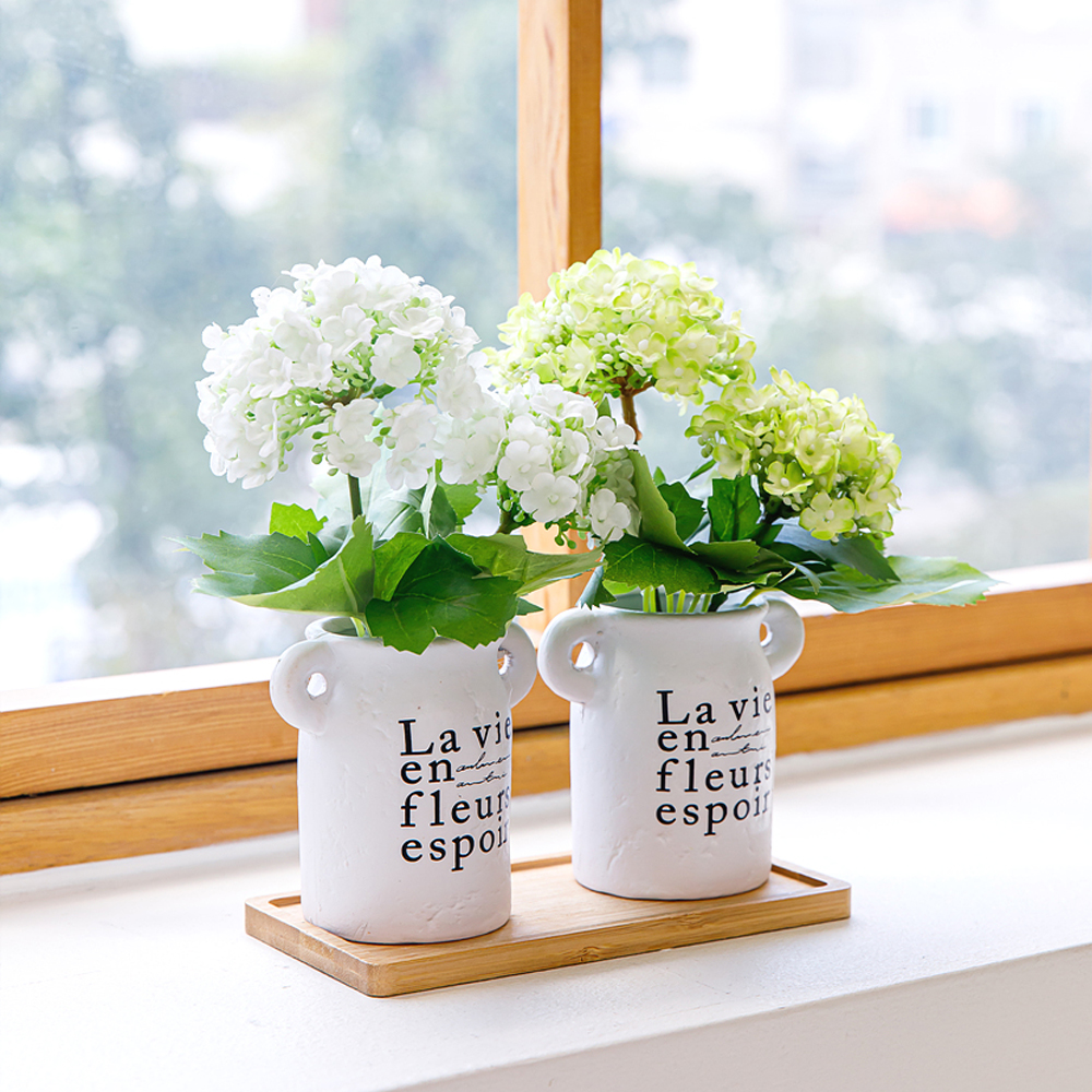 행복한마을 조화 화분 라비앙 수국 세트, 혼합색상, 1세트 22,800원