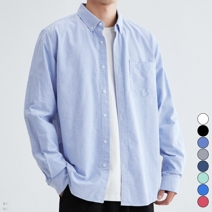 턴키 남녀공용 포켓 다운 버튼 옥스포드 셔츠 TK-1790 22,300원