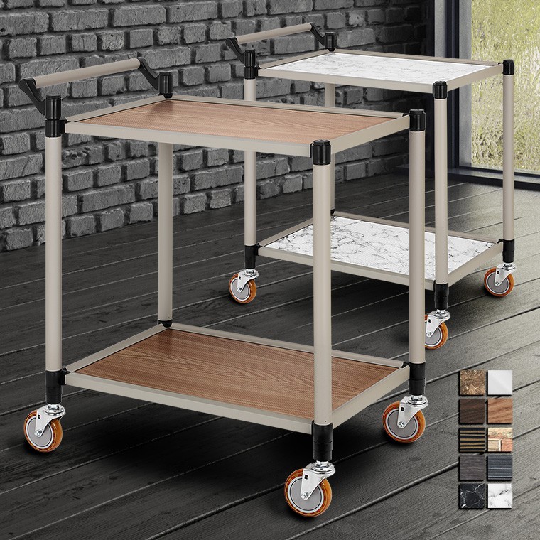 고급형 2단 이동식트롤리 트레이 선반 바퀴달린수납장 카트 212,360원