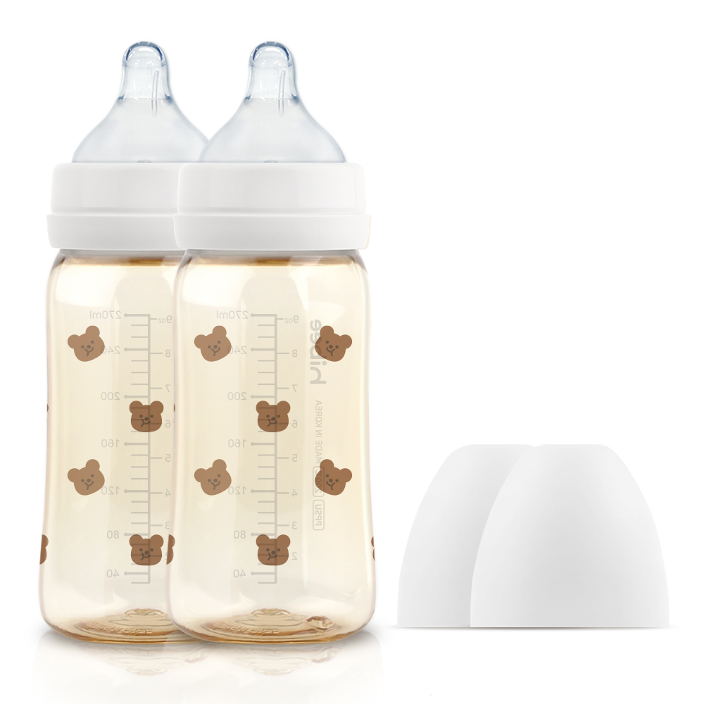 하이비 PPSU 에잇벤트 배앓이방지 볼빵곰 젖병 270ml 트윈팩, 볼빵곰 화이트, 270ml, 1세트 33,400원