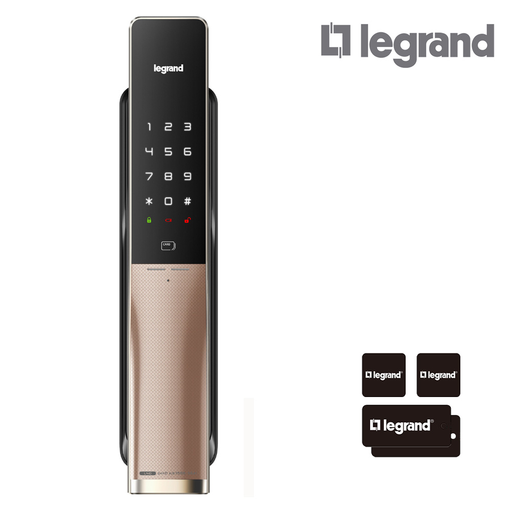 르그랑 L40 로즈골드 푸시풀 도어록 카드키4개+번호키 블루투스 와이파이(옵션) [안으로 열리는 문 설치가능] 0초바로잠금 푸시바잠금 강력한 보안 푸쉬풀 현관문 디지털도어락, 고객직접설치, L40 로즈골드 307,000원