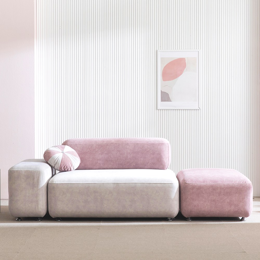 웰퍼니쳐 몽쉘 플러스 아쿠아텍스 2인용 조야 패브릭 카페 좌식 모듈 1.5인 소파, 라이트베이지 179,100원