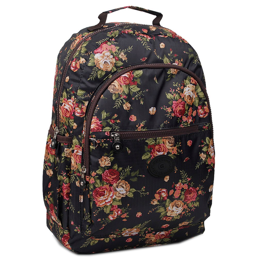 가벼운 생활방수 라운드 꽃무늬 가방 지퍼 포켓 화사한 플라워 백팩 19,800원