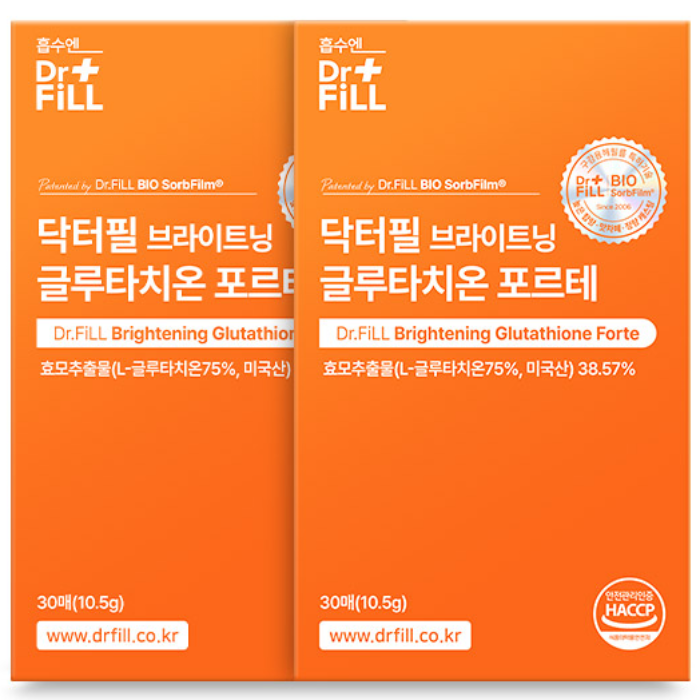 닥터필 브라이트닝 글루타치온 포르테 30매X1박스 (총 30매), 2박스, 60회분 37,100원