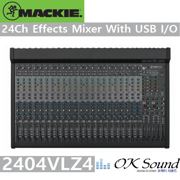 MACKIE 2404VLZ4 아날로그믹서 24채널 20마이크 USB 3,000,000원