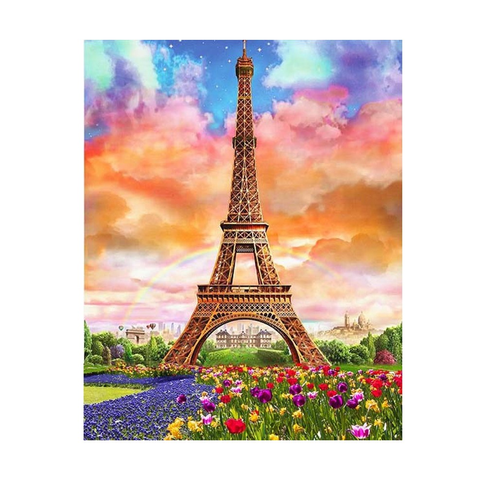 엠제이에스 보석십자수 50x40cm (캔버스형) DIY 세트 MP8, MJ10 무지개에펠탑, 1세트 17,140원