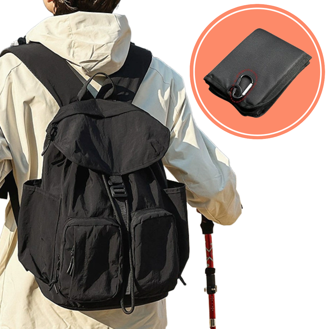 인생소품 남녀공용 미니 등산가방 도심 등산객 아웃도어 나일론백팩, 블랙 (BLACK) 34,900원