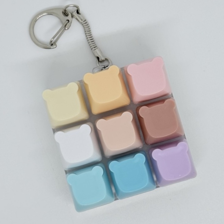 키캡 딸깍이 키보드 LED 키링 클릭커 ASM 캡 헤드 곰 베어 테디베어 랜덤발송 3,500원