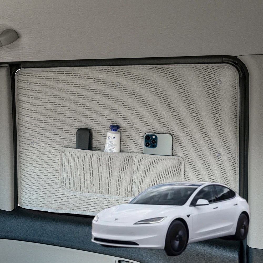 [설레노] 테슬라 모델3 햇빛가리개 암막커튼 차박커텐, 1세트, 2열(뒷좌석+쪽창) 35,000원