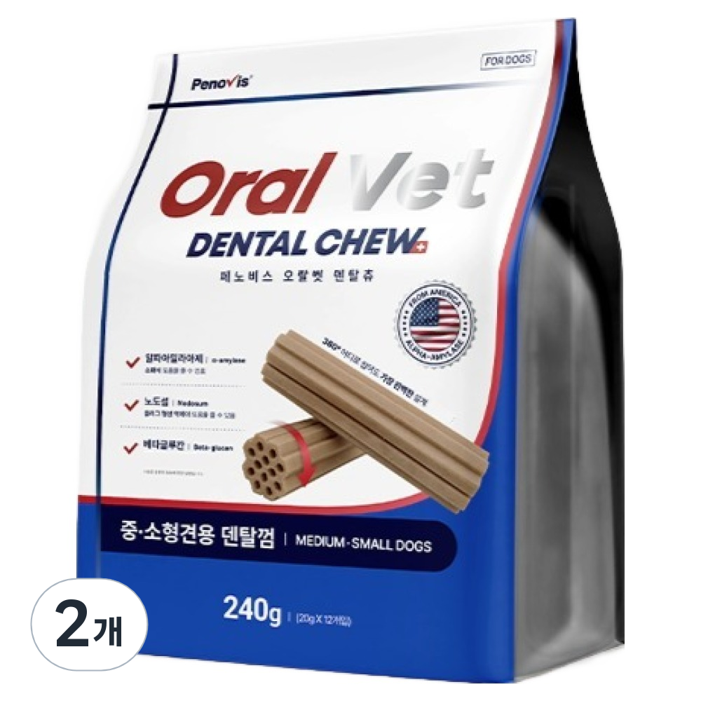페노비스 강아지 오랄벳 덴탈껌 중 소형견용, 240g, 2개, 닭고기맛 31,800원