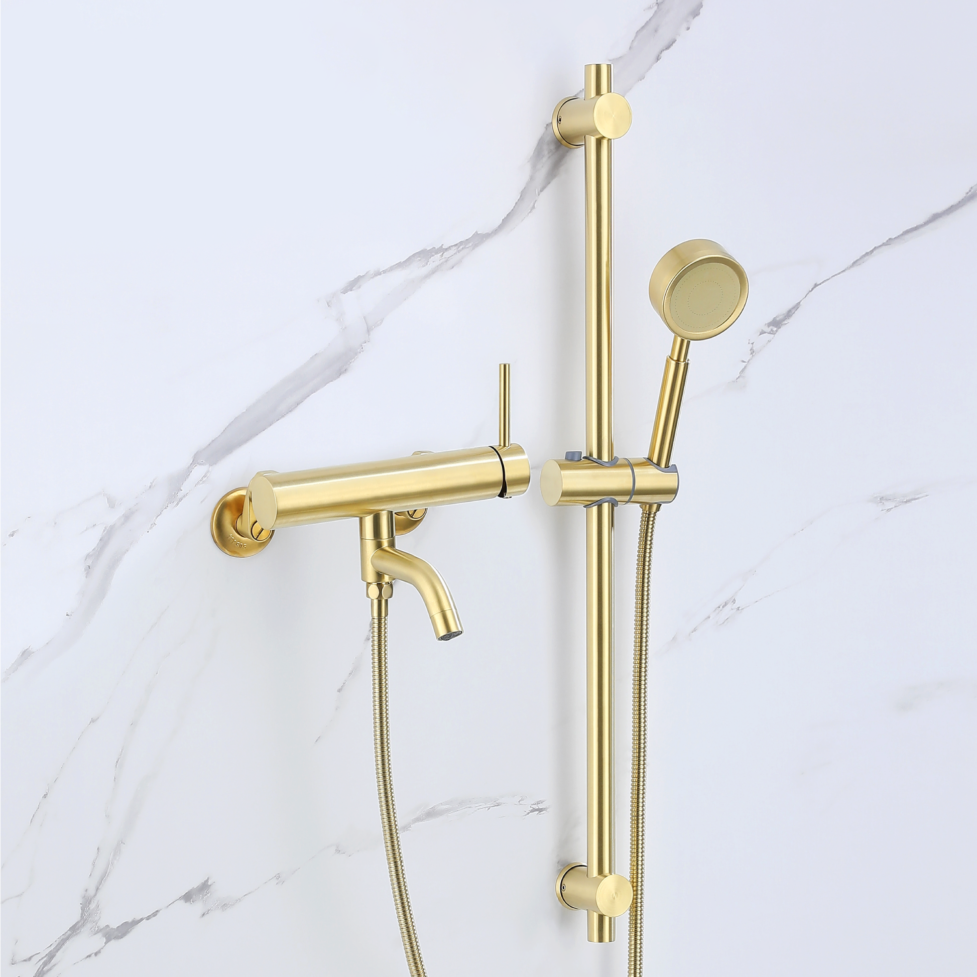 준앤코 SQS03G 골드 스테인리스 슬라이드바 샤워기세트 욕실수전, 1개 128,900원