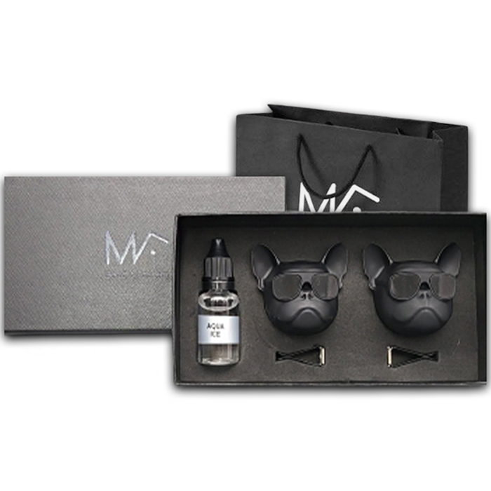 엠퓨처 차량용 불독 매트블랙 방향제 2p + 오일솜 2p + 3cm 클립 2p + 오일 + 박스 + 쇼핑백 세트 22,200원