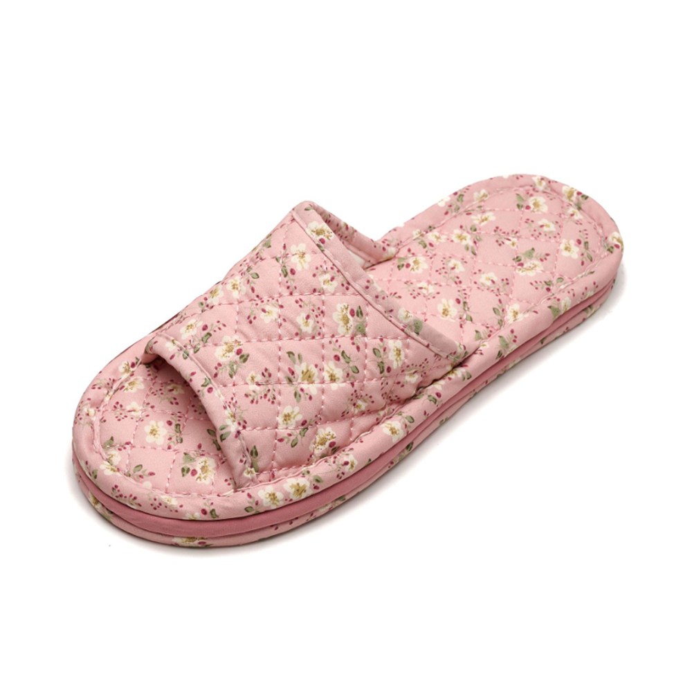 코튼100% 통기성좋은 잔꽃 3중쿠션 실내화 슬리퍼 9,890원