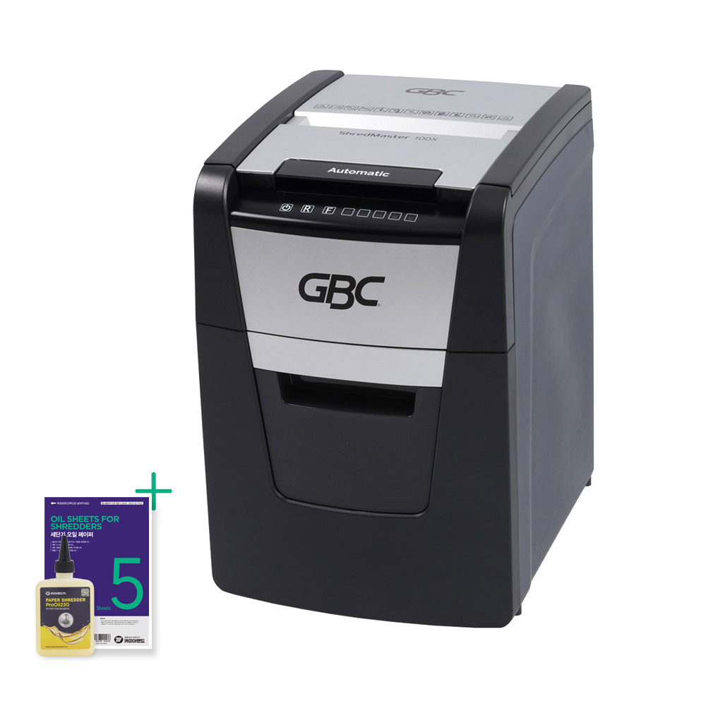 카피어랜드 GBC 오토 문서 세단기 자동급지 대형 34L 100매 크로스컷  Shredmaster 100X+오일+오일페이퍼5매 278,000원